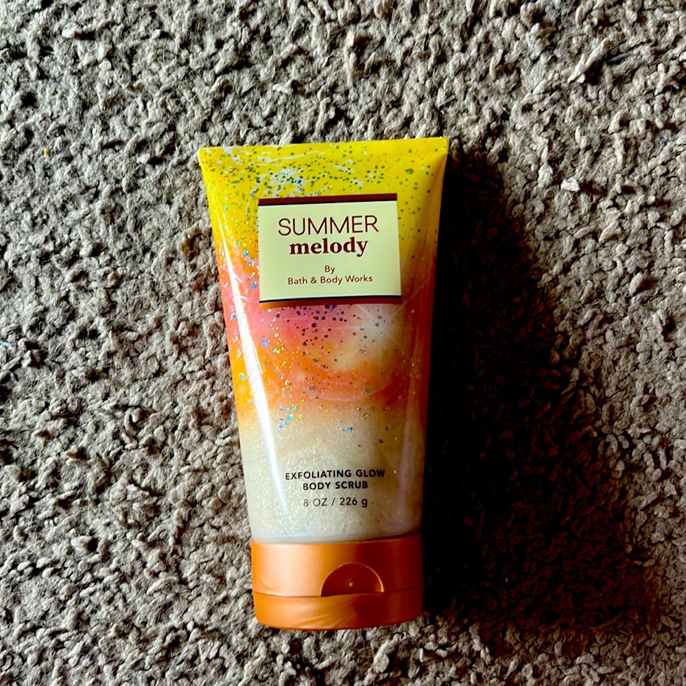 NEW Bath and Body Works Summer Melody travel size exfoliating body scrub